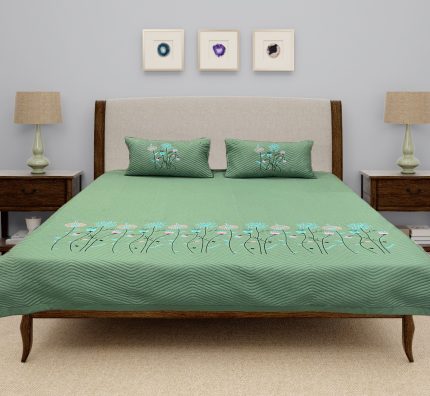 Boho Trending Embroidered Bedding Set I Green