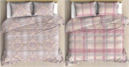 ALKO REVERSIBLE  King Size Bedsheet I PINK